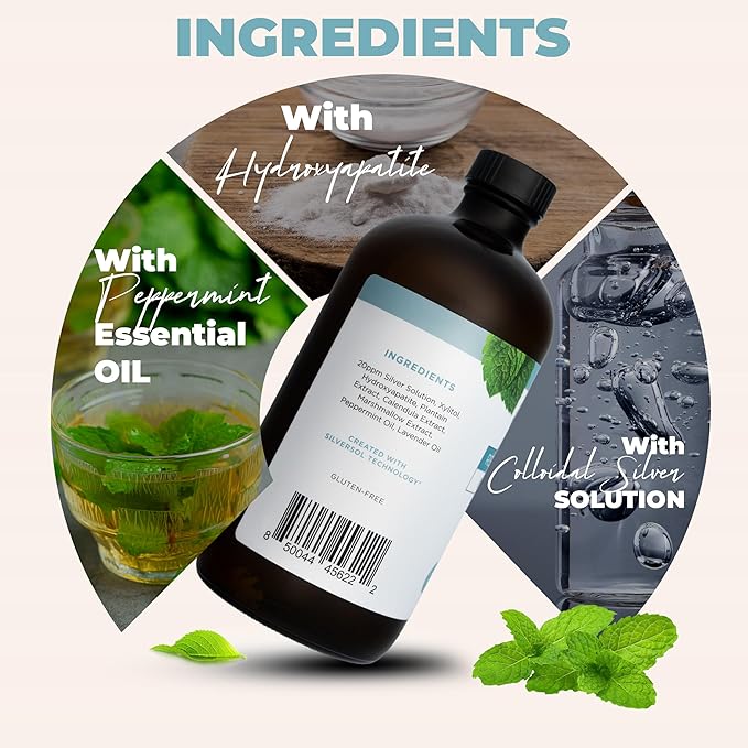 Living Well with Dr. Michelle Tooth Remineralization Bundle | Hydroxyapatite Tooth Powder & Mouthwash | Cool Mint Flavor