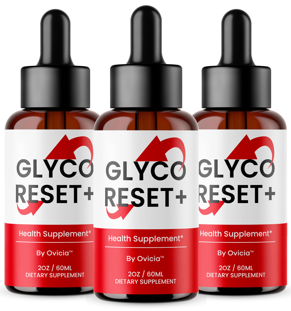 (3 Pack) Glyco Reset Drops - Official GlycoReset Oral Liquid Drop Advanced Premium Formula Support Maximum Strength, Natural Ingredients Vitamins for Overall Health & Wellness, 3 Bottles for 3 Months