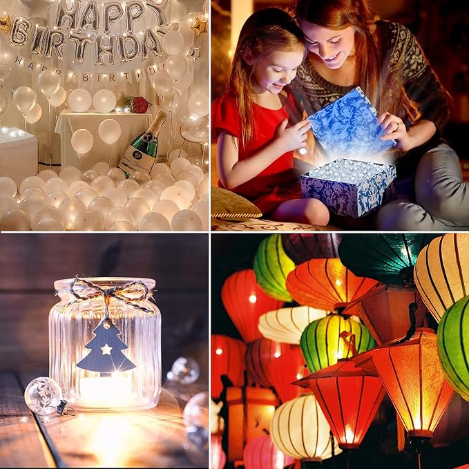 Aogist 200pcs Yellow Balloon Light,Long Standby Time Waterproof Mini Ball Light,Round LED Flash Lamp for Paper Lantern Balloon Party,Wedding,Birthday,Festival,New Year and Christmas Decorative
