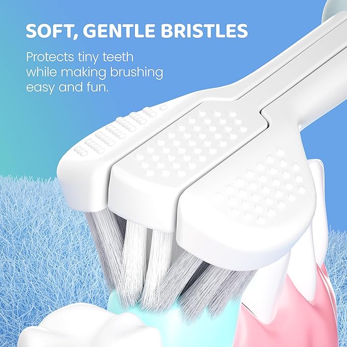 Well Before Kids U Shaped Electric Toothbrush with 5 Brush Heads, Ultrasonic, 5 Modes, IPX7 Waterproof Design (Spaceman, Blue Ages 2-7)