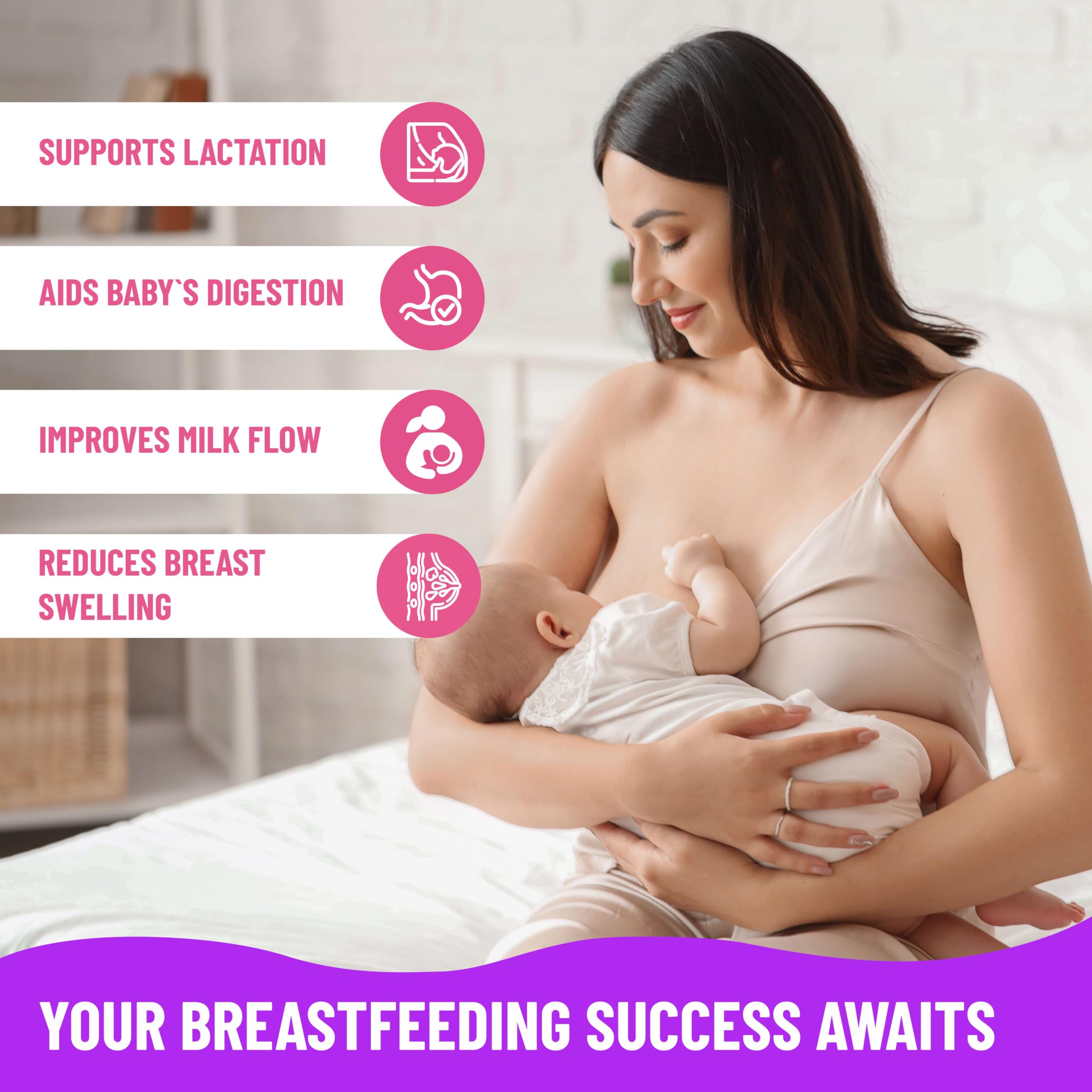 Mama's Select Organic Fenugreek Capsules – Natural Herbal Lactation Supplement to Boost Milk Supply, Vegan Digestive Health Aid, Allergen-Free & Non-GMO, USA-Made for Breastfeeding Moms