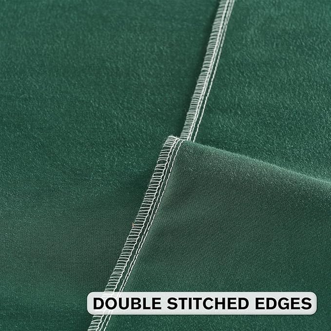 FUTEI Christmas Dark Green Velvet Throw Pillow Covers 26x26 Inch Set of 2,Soft Embossed Leaf-Relief Textured Euro Pillow Shams,Natural Home Decor for Couch Living Room