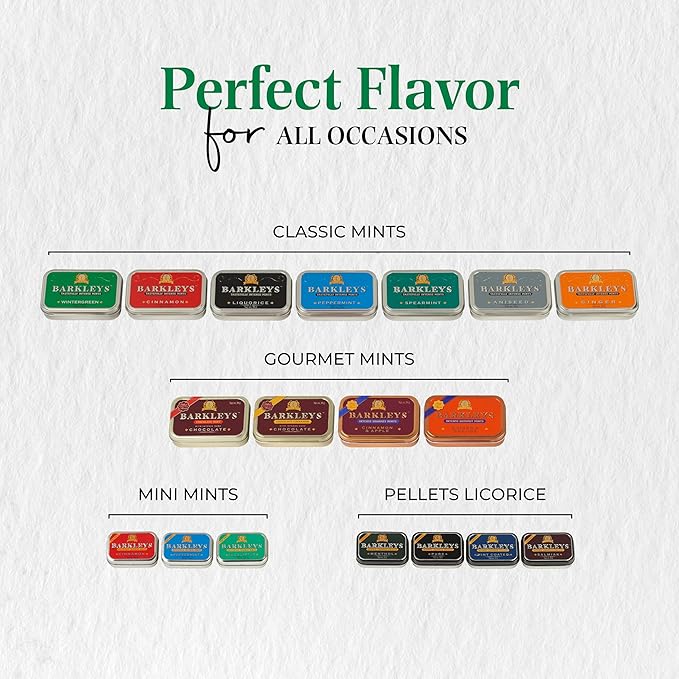 Barkleys Gourmet Cinnamon & Apple Breath Mints - For Party, After Dinner, Wedding, Every Day Use-Vegan Cinnamon Mints In Reusable Travel Tins, 1 Pack - 50 Count Each
