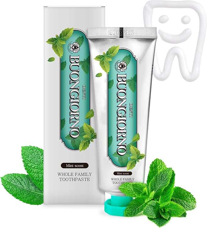 Original Toothpaste (Herbal Mint) – Bad Breath Eliminator for Halitosis & Morning Breath, Propolis, Natural Whitening(Baking Soda), Xylitol, SLS & Paraben Free (3.52fl oz / 100g)