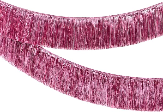 KatchOn, XtraLarge Pink Fringe Banner - 6.5 Ft,Pack of 2 | Fringe Garland for Birthday Party | Pink Streamers for Gender Reveal, Bachelorette Party Decorations | Graduation Decorations 2026