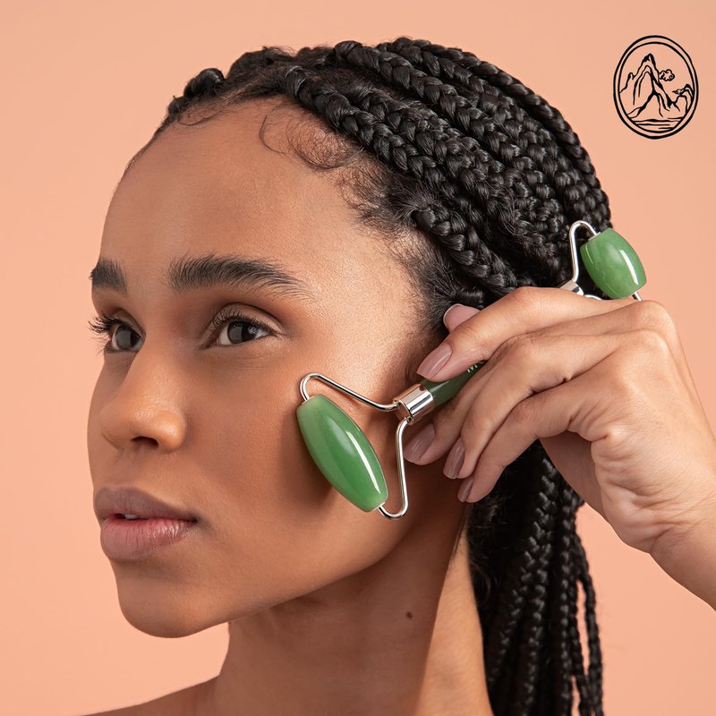 Mount Lai - The De-Puffing Jade Roller for Face | Jade Roller Massage Face Sculptor to De-Puff, Soothe, and Reveal Radiant Skin | Best Face Sculpting Tool for Women | Authentic Jade Facial Roller