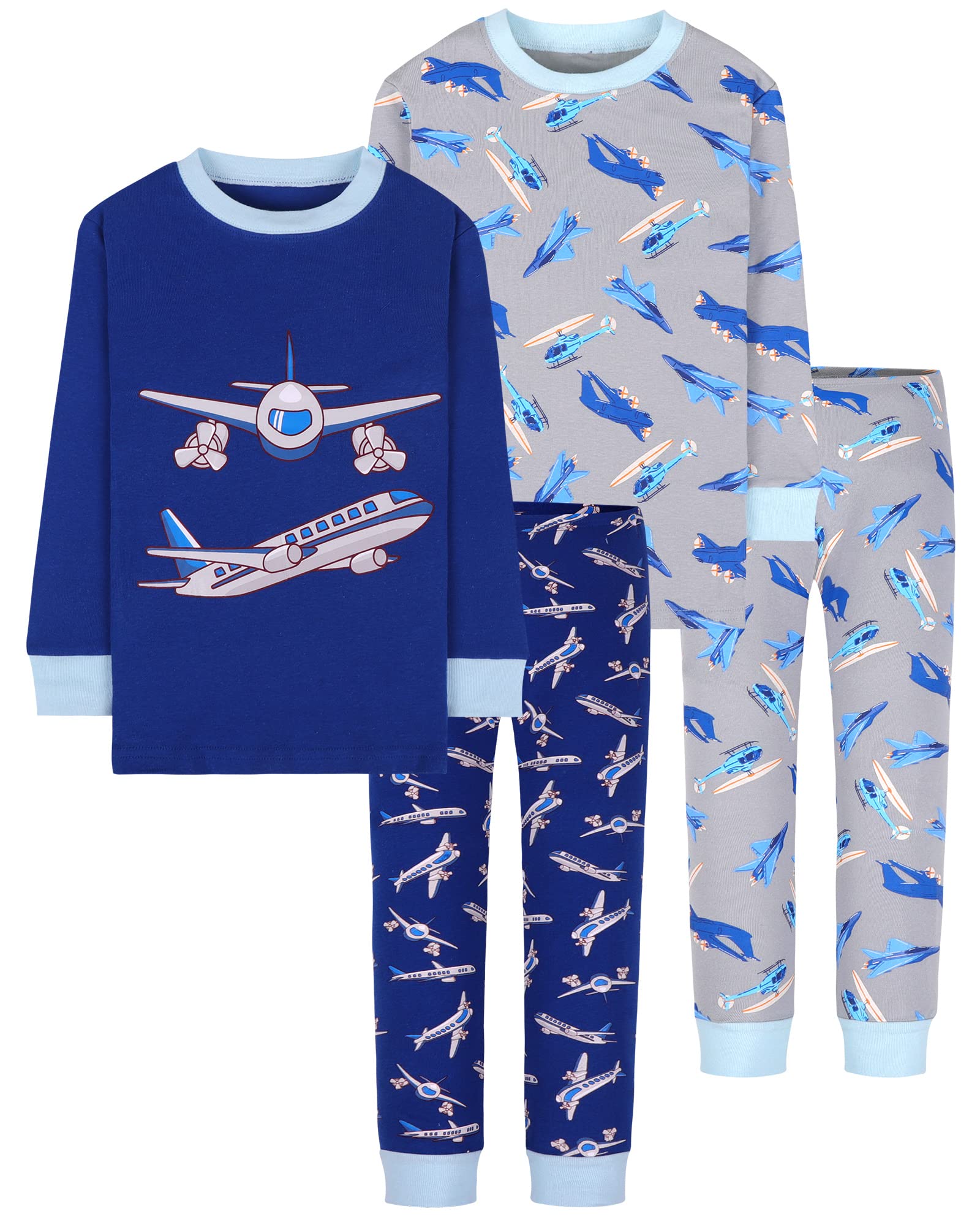 Boys Long Sleeve Pajamas Toddler Kids 100% Cotton Pjs 5t Size 5 Years Old
