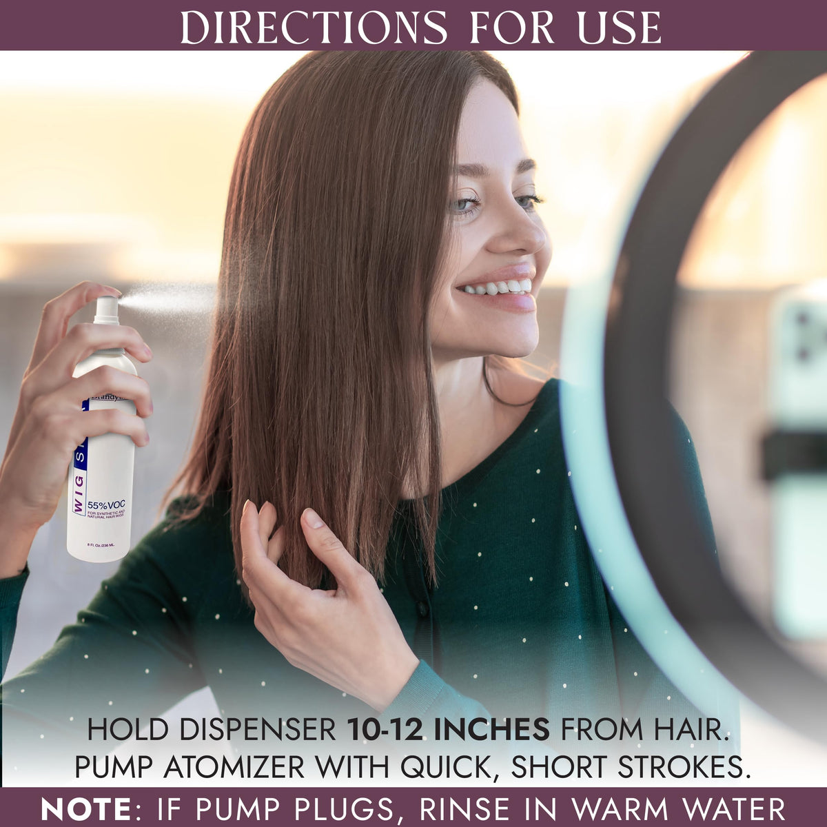 Brandywine Non-Aerosol Wig Spray for Synthetic & Natural Hair Wigs, 3 Pack