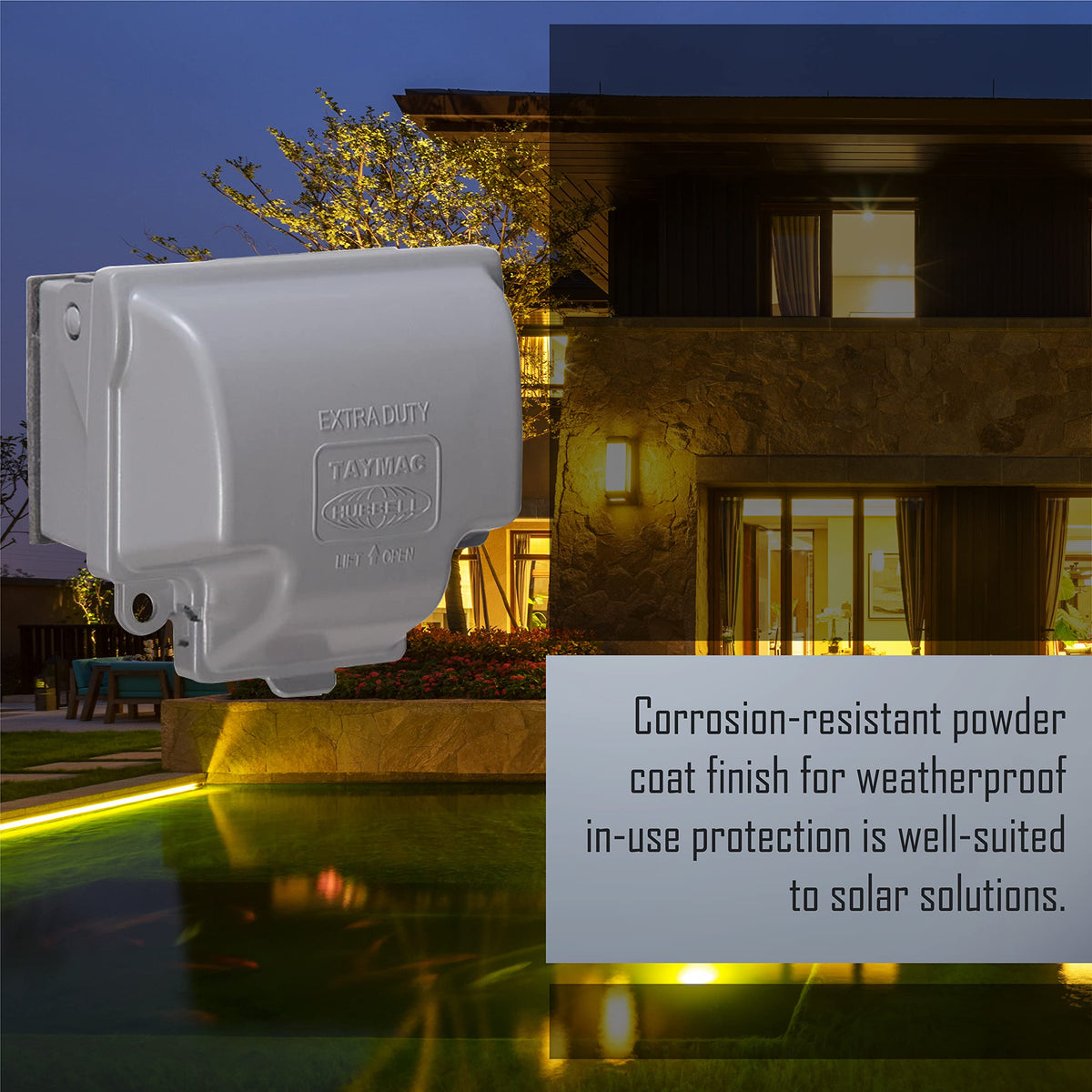 TayMac MX3300 RaynGuard Extra Duty Metal Weatherproof in-Use Cover, 1-Gang, Gray