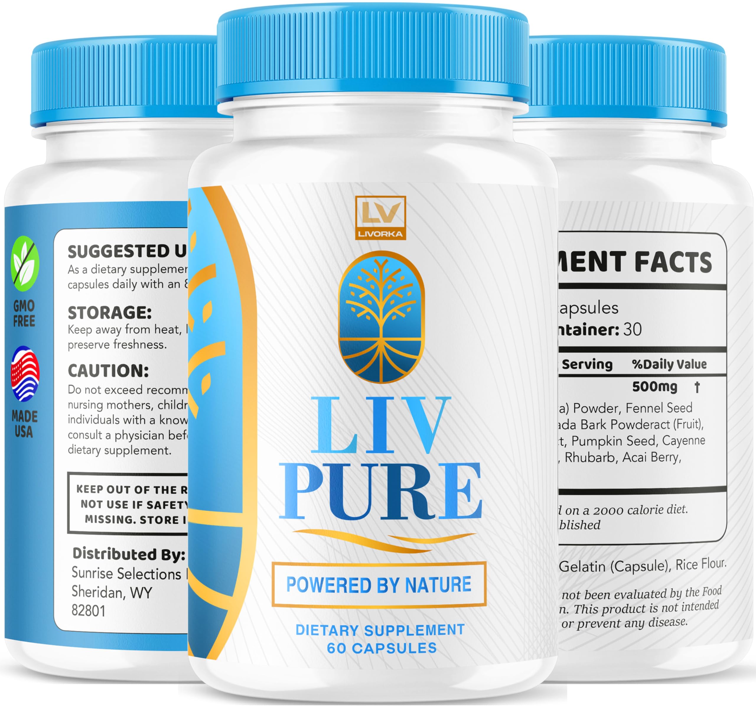 LIVORKA 5 Pack - Liv Pure, Liv Pure Reviews, Liv Pure Pills, Liv Pure Pills Reviews, Livpure, Liv Pure Capsules Liver, LivPure Pill Now in Capsules, 300 Capsules for 150 Days