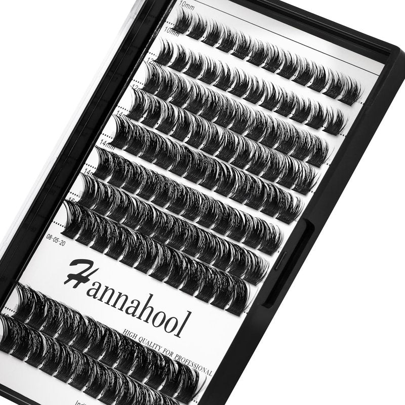 Large Tray D Curl Thickness 0.07mm Mixed 8-10-12-14mm/10-12-14-16mm/12-14-16mm /14-16mm/10-12-14mm Wide Stem Individual Cluster False Eyelashes Dramatic Eye Lashes Extensions (mixed 10-12-14-16mm)