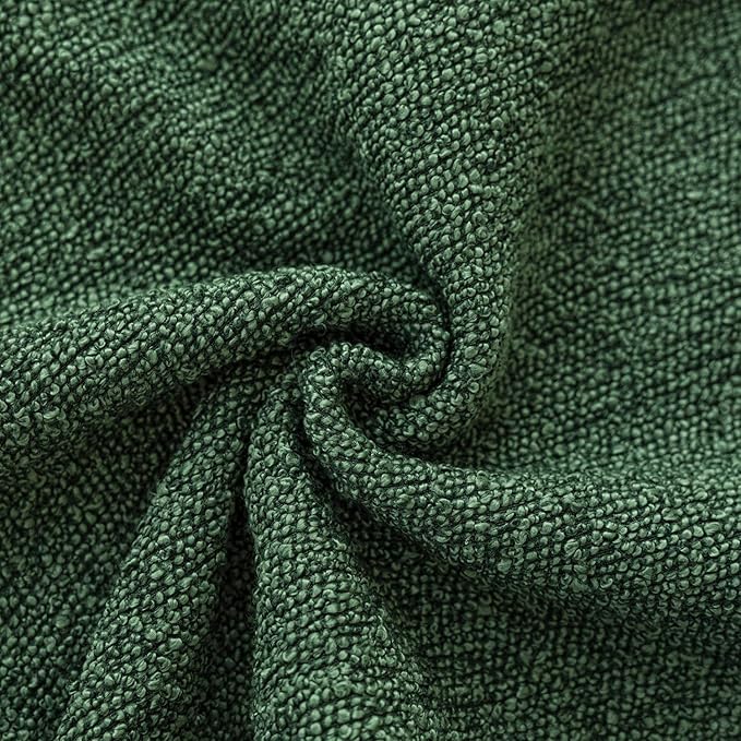 Foindtower Pack of 2 Textured Boucle Throw Pillow Covers Accent Solid Decorative Lumbar Pillow Cases Soft Couch Cushion Case for Chair Sofa Bedroom Living Room Home Decor 12x20 Inch Pine Green