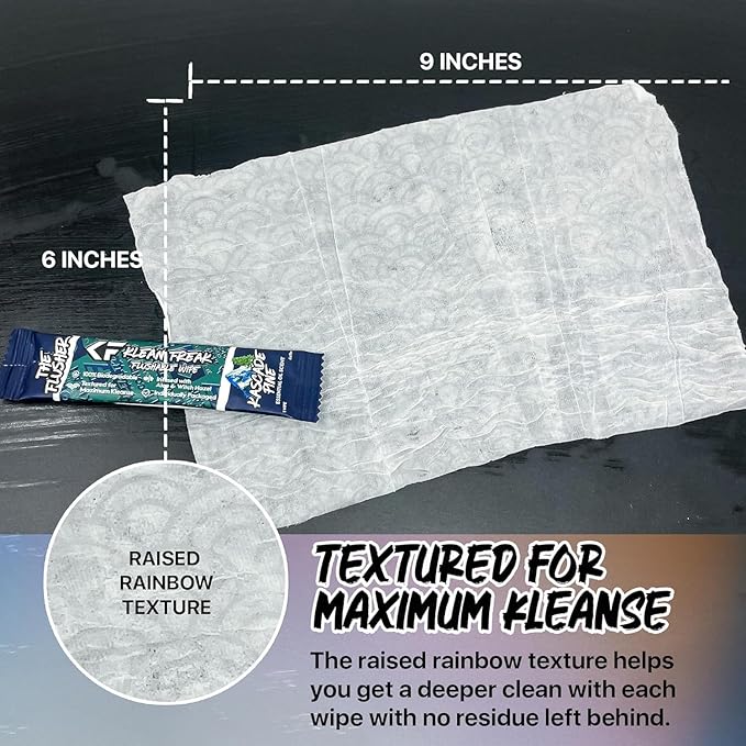 The Klean Freak Flusher - 100 Pack Flushable Wipes for Adults & Kids, Unscented/Scented, 100% Biodegradable, Individual Wrapped Travel Wet Wipe for Toilet - Georgia Peach