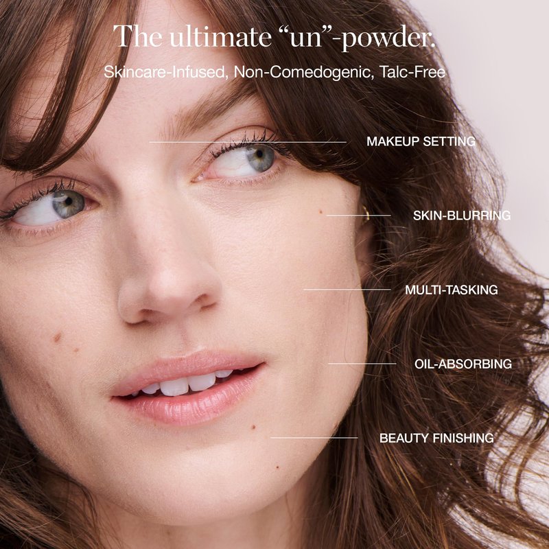 Ogee Sculpted Skin-Perfecting Makeup Setting Powder - Clay - FULL SET (Case & Refill) - Lightweight Powder Foundation Made with 70% Organic Ingredients