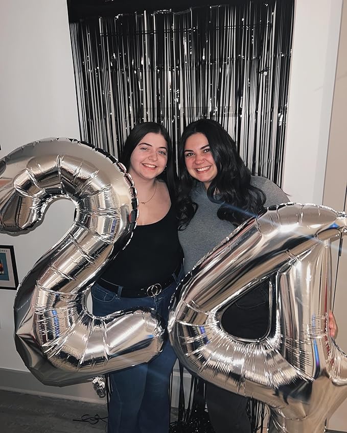 Silver Number 7 Balloon 40 Inch, 7 Balloon Number, 7th Birthday Decorations, Silver Party Supplies for Boys Girls