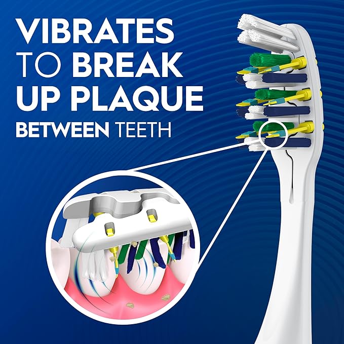 Oral-B Toothbrush, Vibrating Plaque Remover Pulsar, Vibrating Battery Toothbrush, Soft, 4 Count