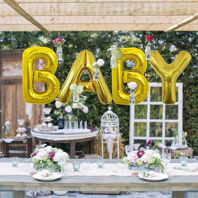 Y Letter Balloons, 40 Inch Large Gold Letter Balloons, A to Z Mylar Balloons Letters, Y Foil Balloon, for Birthday, Baby Shower, Wedding, Anniversary Party Decoration