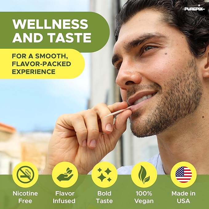 Mullein Pix Herbal Toothpicks - Menthol Chill 3 Pack