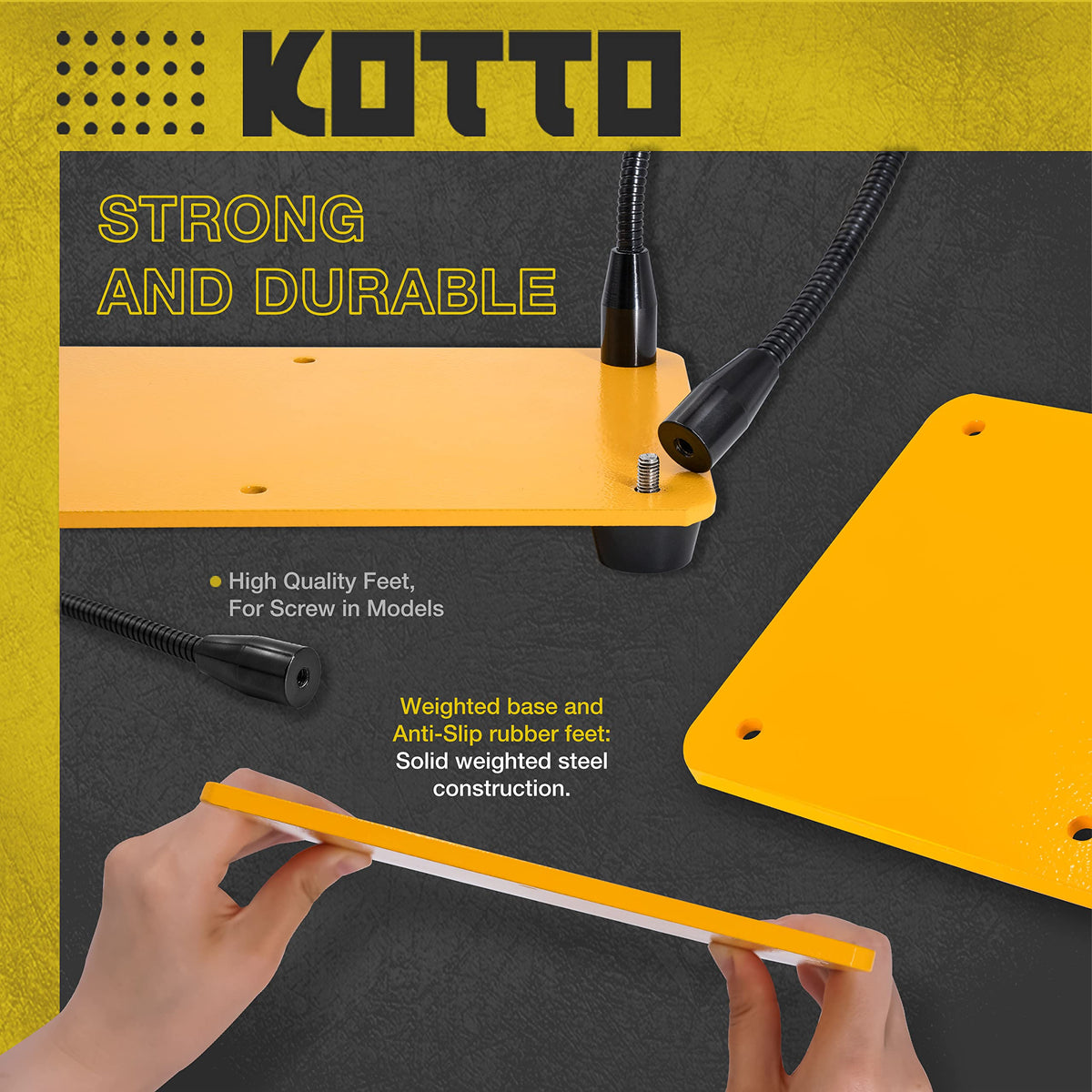 KOTTO Helping Hands Soldering, Third Hand Soldering Tool PCB Holder Four Arms Helping Hands Crafts Jewelry Hobby Workshop Helping Station Non-Slip Steel Weighted Base