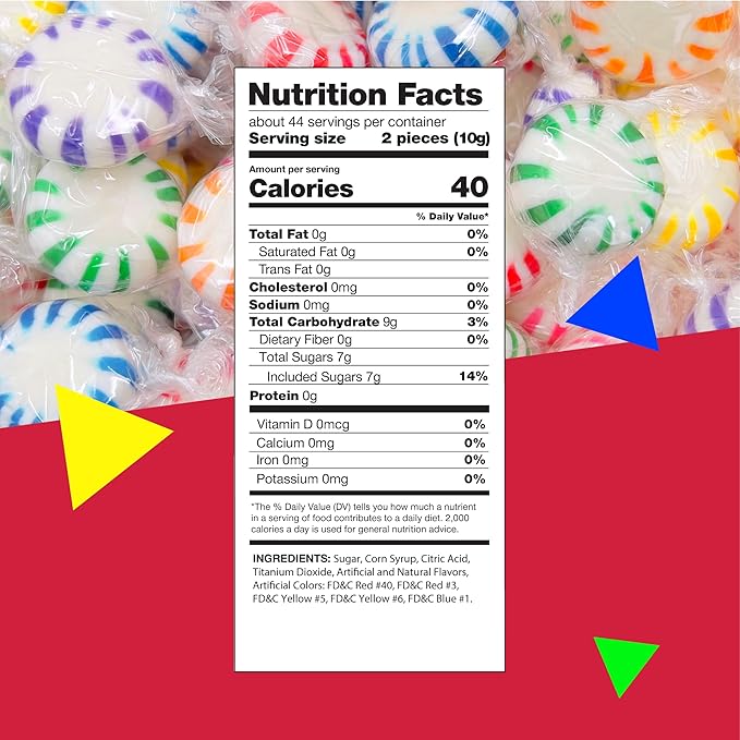 Fruit Starlights Hard Candy Assortment | 1 Pound Bag - Approx. 85 Count | Individually Wrapped Hard Candy | Assorted Flavors | Starlight Fruit Candies