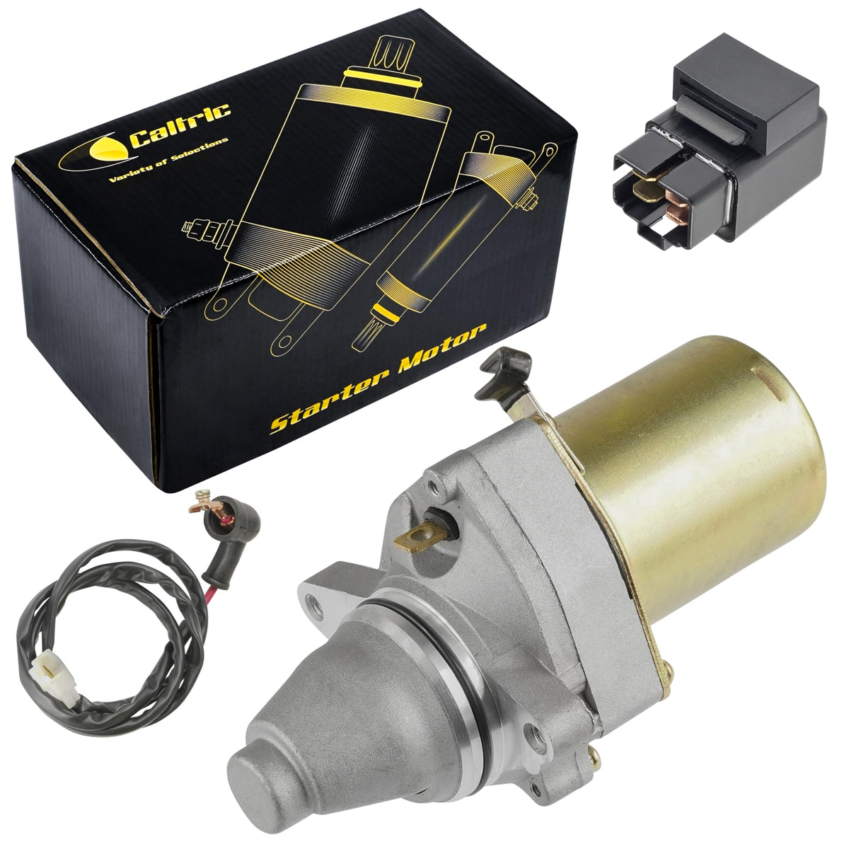 Caltric Starter and Relay Solenoid Compatible With Suzuki LT80 Quadsport 80 2X4 1987-2006