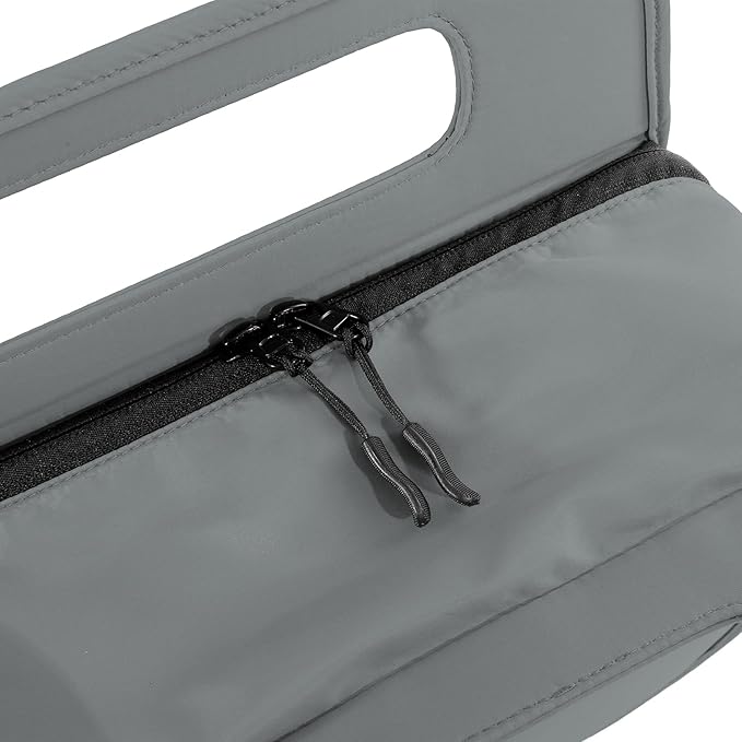 CONTAIL 13 Inch 3L 4-in-1 Travel Essentials Organizer, Small Business Handbag, Suitcase Drink Holder,Phone Tablet Holder,Airport Accessories Storage,Grey