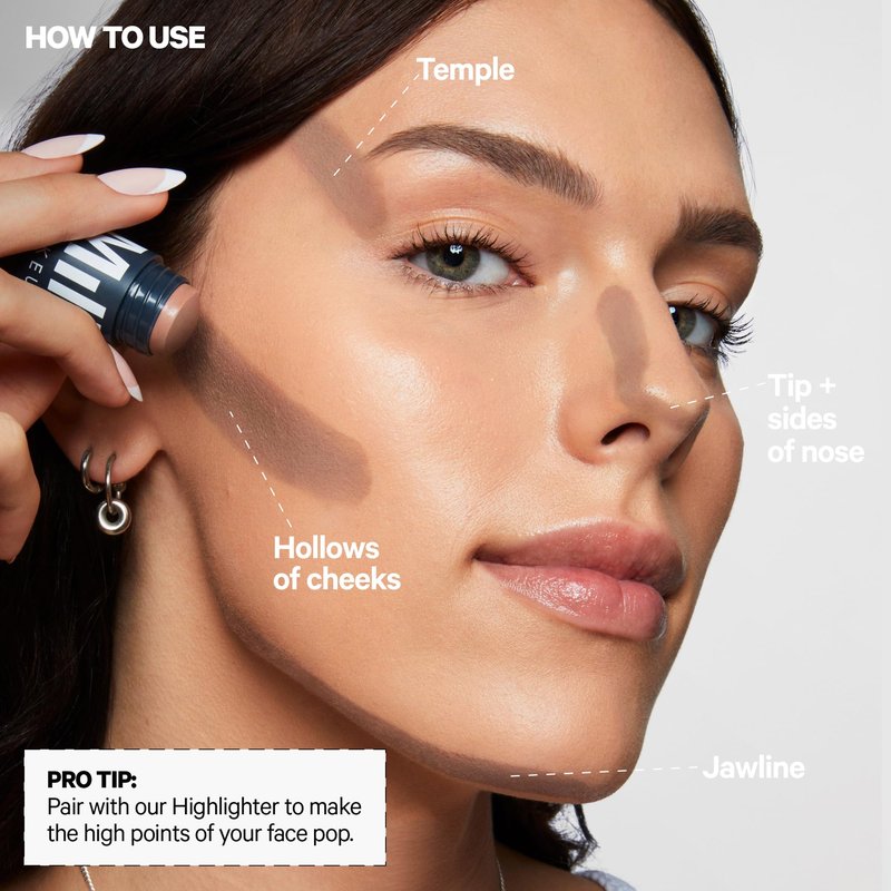 Milk Makeup Sculpt Stick – Cool-Toned Cream Contour Stick Adds Depth, Dimension + Shape for Natural-Looking Shadows – Hydrating, Buildable Formula w/Thyme Extract – Smolder (Very Fair), 0.19 oz