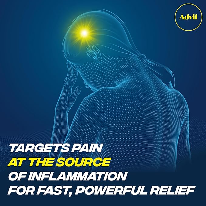 Advil Pain Reliever and Fever Reducer, Pain Relief Medicine with Ibuprofen 200mg for Joint Pain, Muscle Ache and Minor Arthritis Pain Relief - 200 Coated Tablets with Easy Open Arthritis Cap
