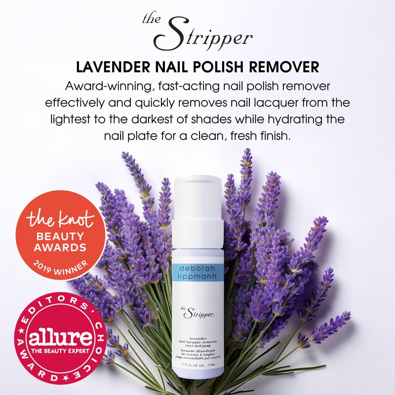 Deborah Lippmann The Stripper | Nail Polish Remover, Fast-Acting | Hydrating Aloe Vera to Prevent Dryness & No Chalky Residue | Lavender Scent