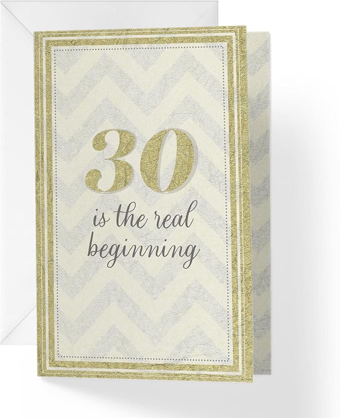 | Happy 30th Birthday Card | 5”x7.5” | (Single Card + Envelope)