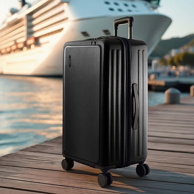 TRAVELARIM 28 Inch Luggage with Spinner Wheels, Hard Shell Suitcase with TSA Locks for Luggage, Travel Large Suitcase, Expandable Hard Shell Suitcases, Jet Black