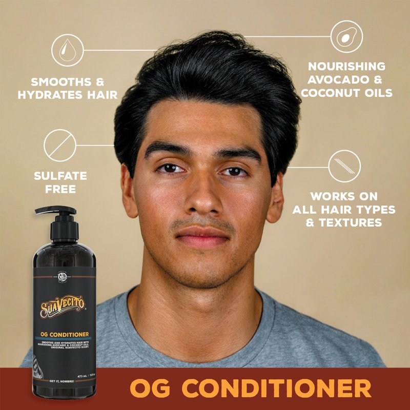 Suavecito Hair & Body Essentials Bundle: Original Hold Hair Styling Pomade, Moisturizing Body Soap, Hydrating Shampoo & Nourishing Conditioner