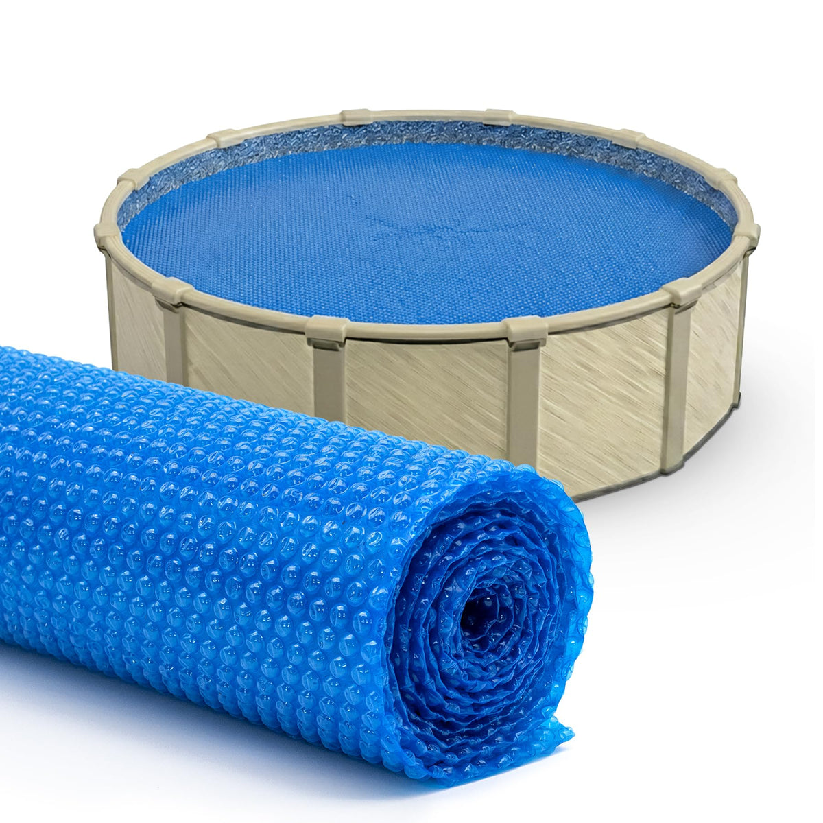 Sun2Solar Blue 16 ft Round Pool Solar Cover | 12 Mil | Heat Retaining Blanket for Inground & Above Ground Swimming Pools | Sun's Energy Heats Pool | Bubble Heating Blankets | 1200 Series