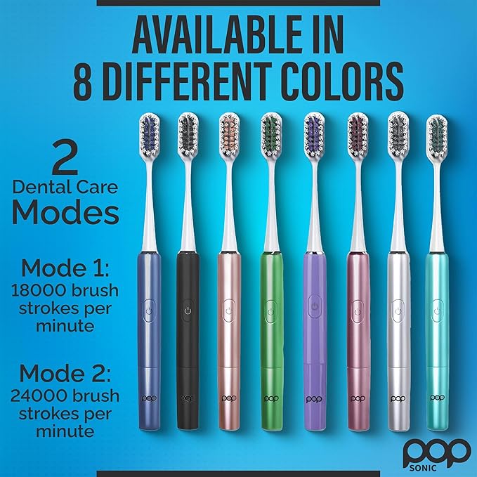 Go Plus Sonic Toothbrushes for Adults w/Electric Toothbrush Case - Electric Toothbrush for Adults & Kids - Sonic Toothbrush w/ 2 Speeds - 18000-24000 Vibrations Per Minute (Rosy Pink)