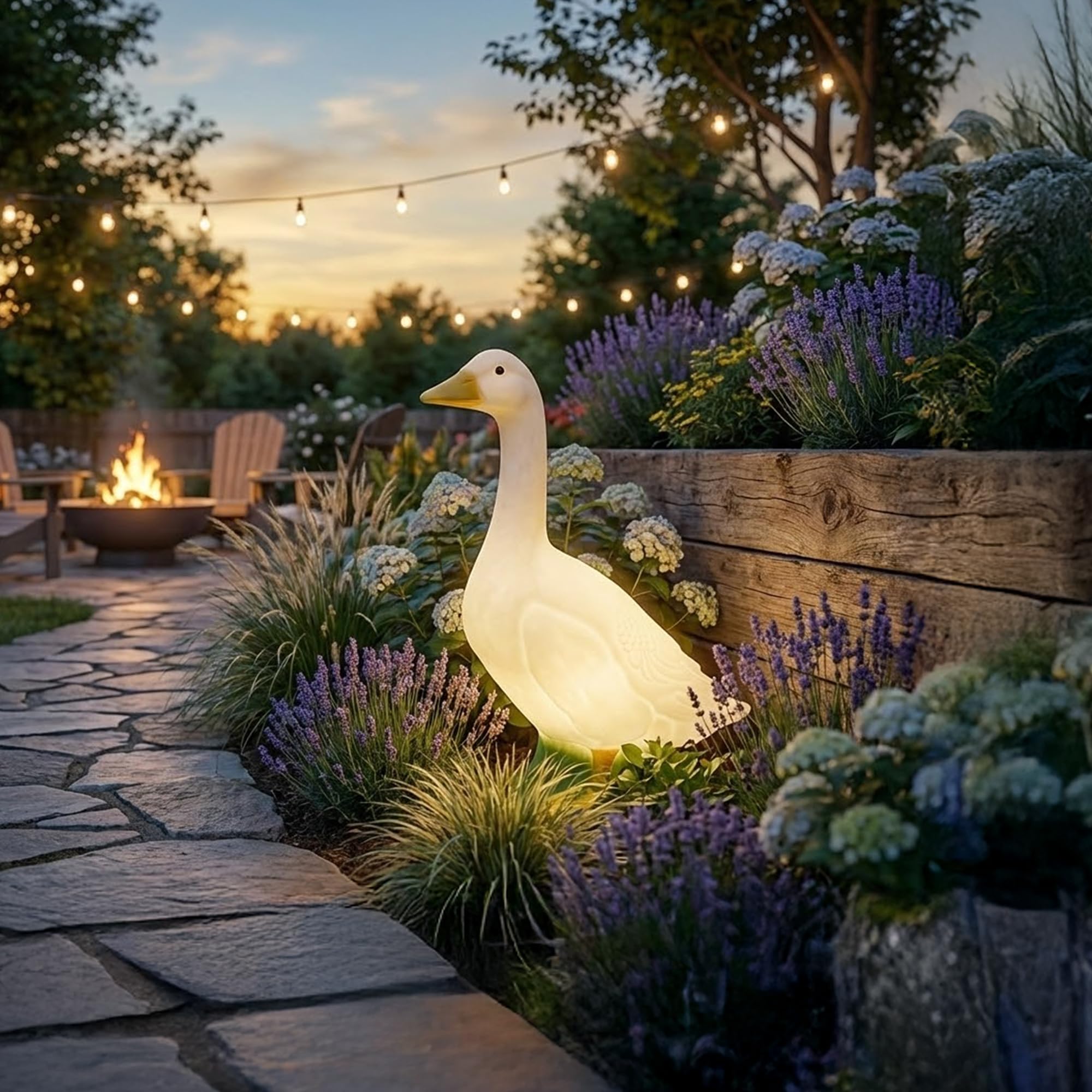 Union Products Light Up Goose Lawn & Garden Statue, 23 Inch Tall, Original