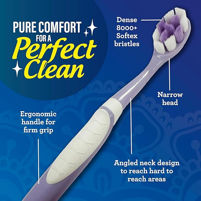 GuruNanda Butter On Gums Toothbrush, ADA Accepted, with 8000+ Ultra Soft Softex Bristles for Sensitive & Receding Gums, Perfect for Whiter Teeth, 1 Ct (Pack of 2)
