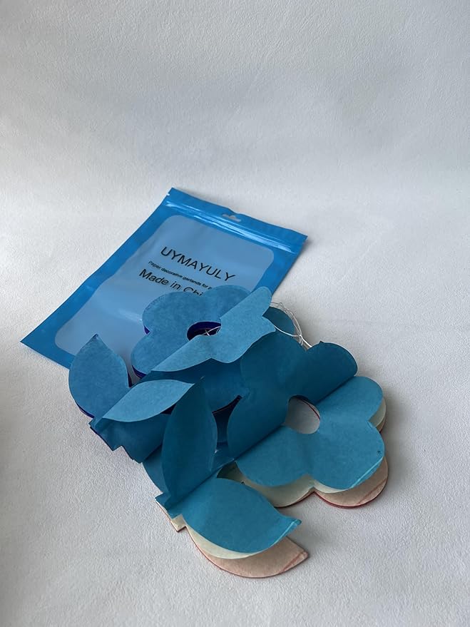 UYMAYULY Paper Decorative Garlands for Parties, Paper Flower Garland Hanging Party Decorations