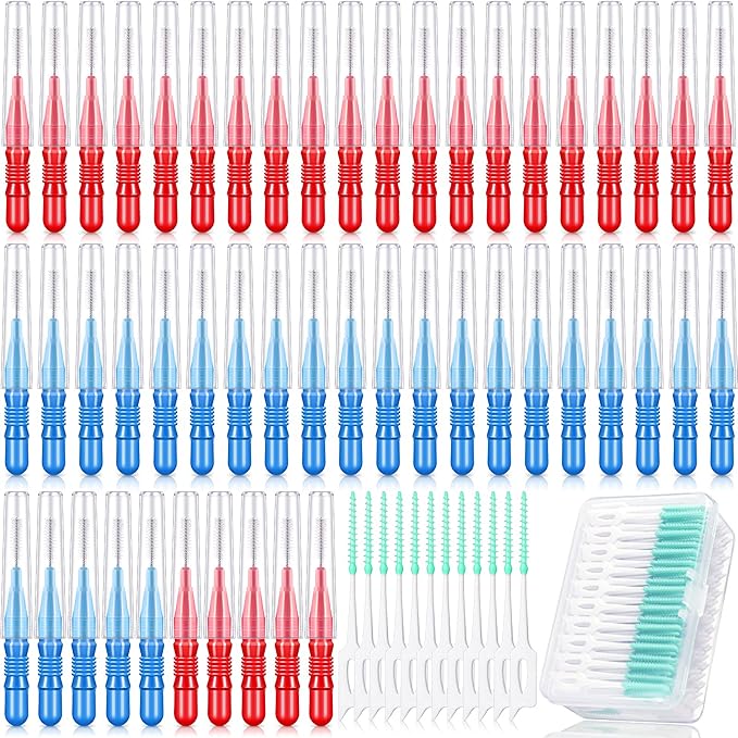 Patelai 350 Pieces Interdental Brush Tooth Floss Tooth Cleaning Tool Toothpick Dental Flossing Head Oral Flosser Soft Picks Refill Dental Flosser Toothpick Cleaners