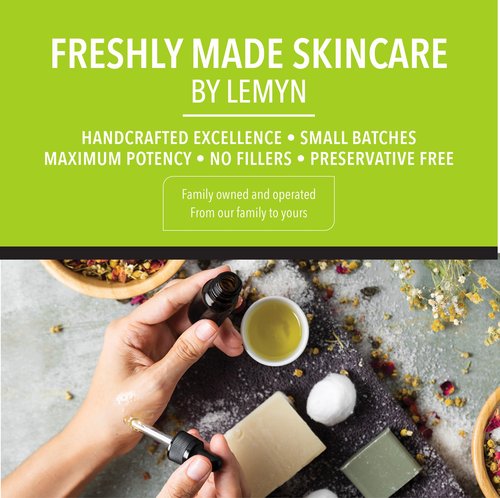 Lemyn Organics Hydrate & Glow Face Oil - Vitamin C & E Serum | Freshly Made & 100% Natural | Boosted Hydration & Enhanced Elasticity & Firmness - Handcrafted in Santa Barbara, CA