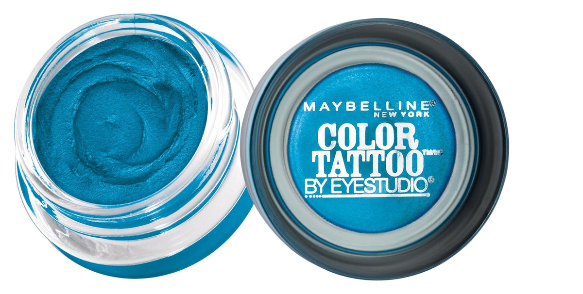 Maybelline New York Eyestudio ColorTattoo Metal 24HR Cream Gel Eyeshadow, Tenacious Teal, 0.14 Ounce (1 Count)