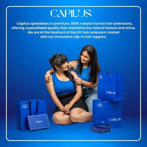 Capilus Invisible Hair Patch (Natural Brown, 12 Inch 1 Pack) | 100% Indian Human Hair Extensions for Women & Girls | Natural-Looking Volumizer | Undetectable, Durable & Non-Damaging Clip Mechanism