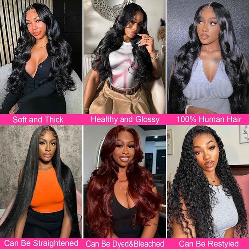 16A Human Hair Bundles 12 14 16 18 Inch Body Wave 400g Unprocessed Brazilian Virgin Hair 4 Bundles Deals Human Hair Extensions Quick Weave Human Hair Natural Black Color