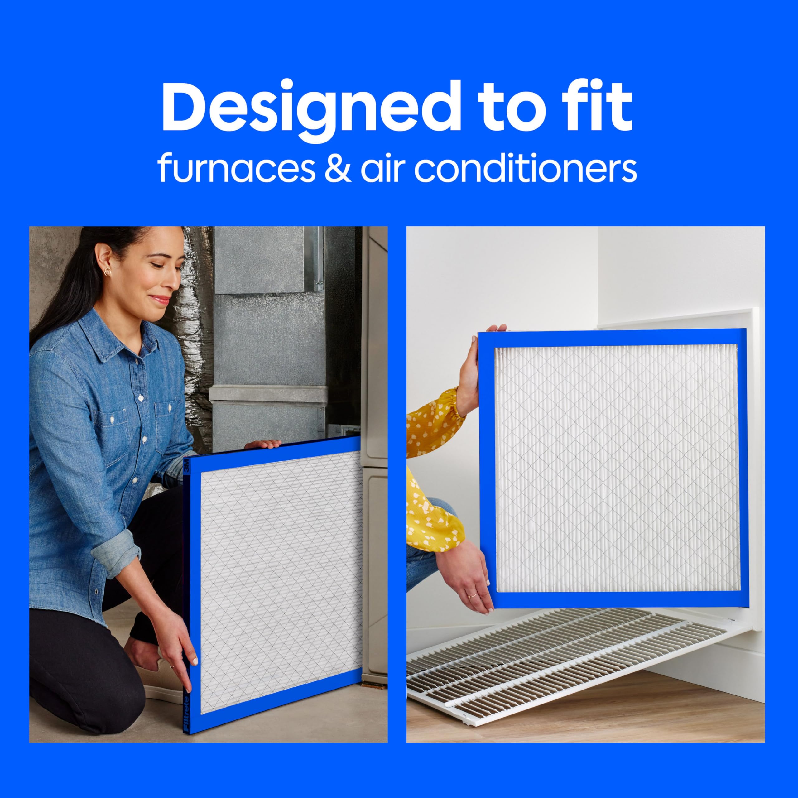 Filtrete 16x25x1 Air Filter, MERV 13 MPR 1900, Allergens, Bacteria, Viruses & Air Pollutants, 3-Month AC/Furnace Filters, Cleaner Air Reliable Airflow, 2 HVAC Filters(Act Size 15.62x24.62x0.78 in)