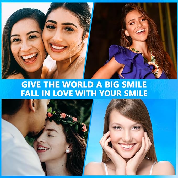 Teeth Whitening Strips for Sensitive, Enamel Safe Non-Slip Dry Strip Technology for Whiter Teeth,28 Strips Whitener Safe Whitestrip, Deep Stains Removal Tooth Whitening (One Size, Pineapple)