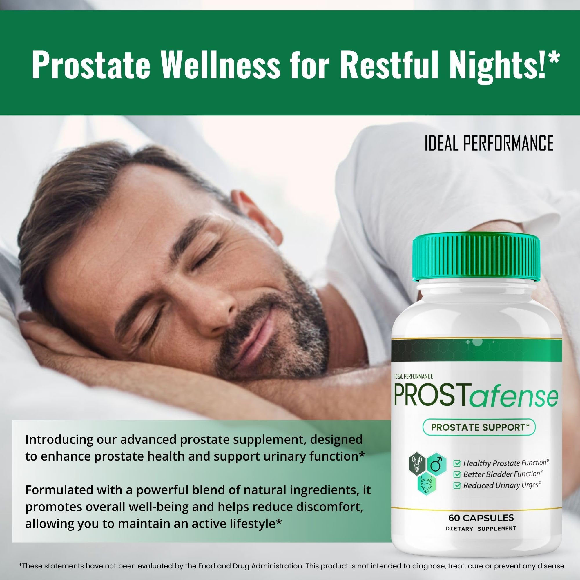 Prostafense Prostate Health Supplements for Men Capsules, Official Prostafense All Natural Support Pills - Maximum Strength, Premium Formula for Daily Wellness, Prosta Fense Reviews (3 Pack)