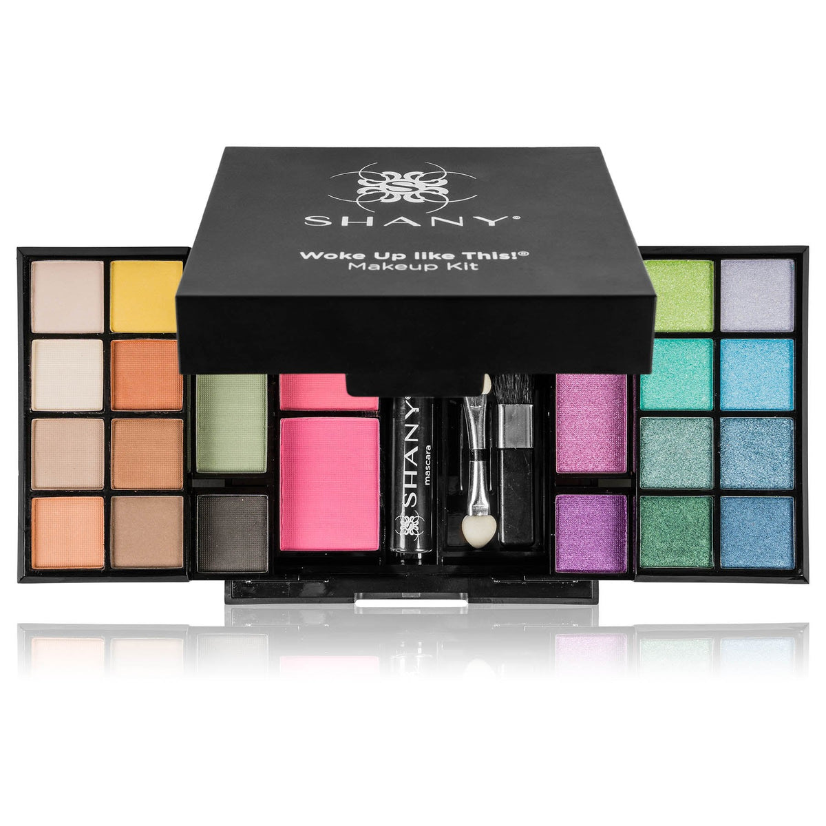 SHANY 'Woke Up Like This' Makeup Kit - Eye Shadows, Blushes, Mascara, and Applicators (Pack of 2)