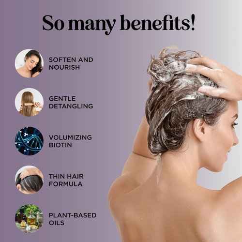 BOOST Biotin Hair Serum plus Advanced Biotin Shampoo and Conditioner Set - Hair Thickening Serum with Castor and Rosemary plus Volumizing Biotin Shampoo for Men and Women Bundle