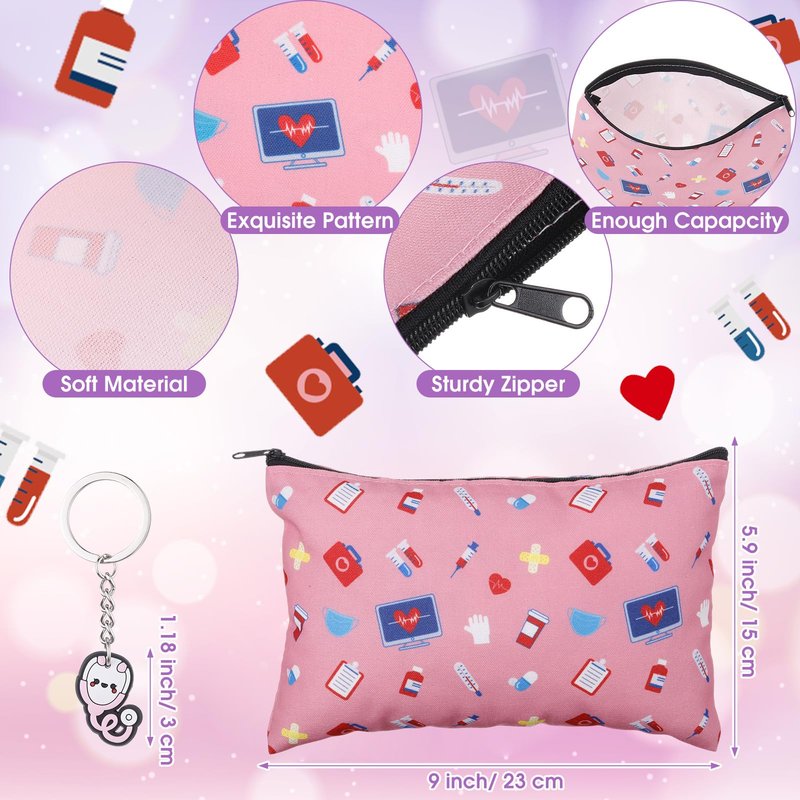 Fulmoon 40 Pcs Cna Week Appreciation Gifts Bulk 2026 Nurse Gifts for Women Novelty Socks Makeup Bags Keychains Notebooks Ballpoints for Cna Nurse Graduation