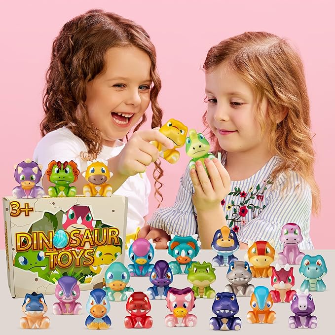 Party Favors for Kids 24PCS Dinosaur Squishy Toys,Goodie Bag Stuffers, Pinata Stuffers,Birthday Gifts for Boys & Girls,Treasure Chest Prizes,Classroom Prizes for Kids (Dinosaur) (Dinosaur)