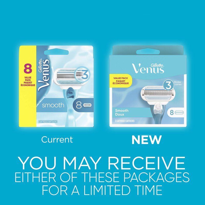 Gillette Venus Smooth Women's Razor Blades - 8 Refills